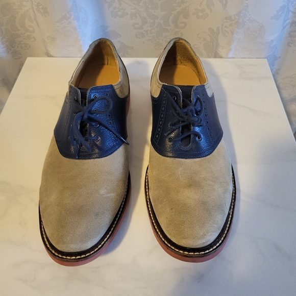 Cole Haan Men's Shoes, Suede Color Tan and Blue, Oxford Size 10.5m, Classic - Picture 13 of 13